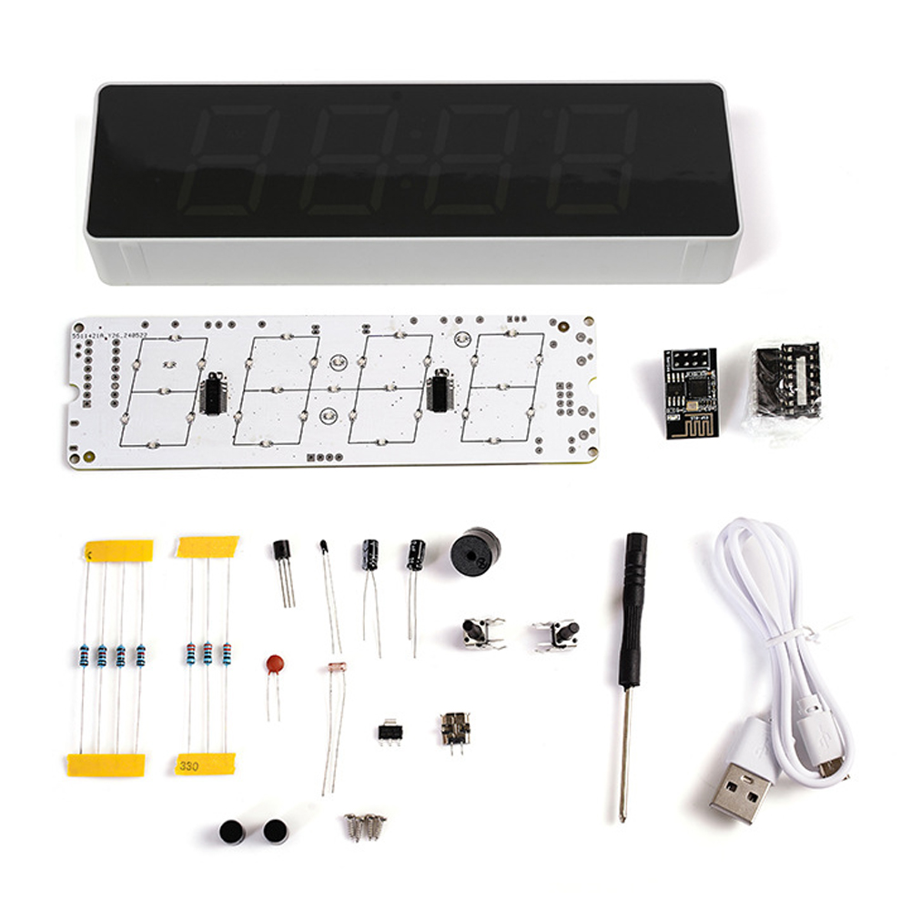 Home Automation Diy - ESP8266 IOT ชุดนาฬิกา WiFi สีสันสดใส, นาฬิกาอิเล็กทรอนิกส์อัจฉริยะ