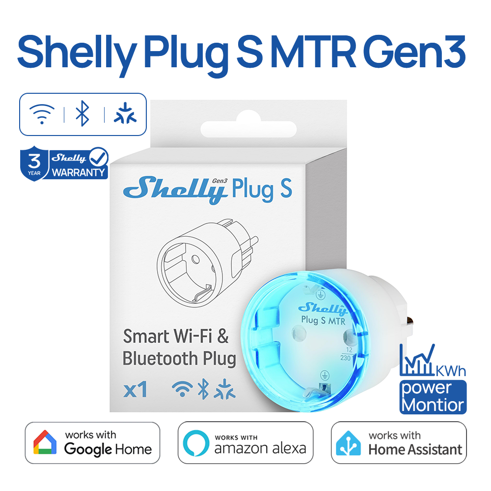 Shelly Relay Module - ปลั๊กอัจฉริยะ Shelly Plug S MTR Gen3