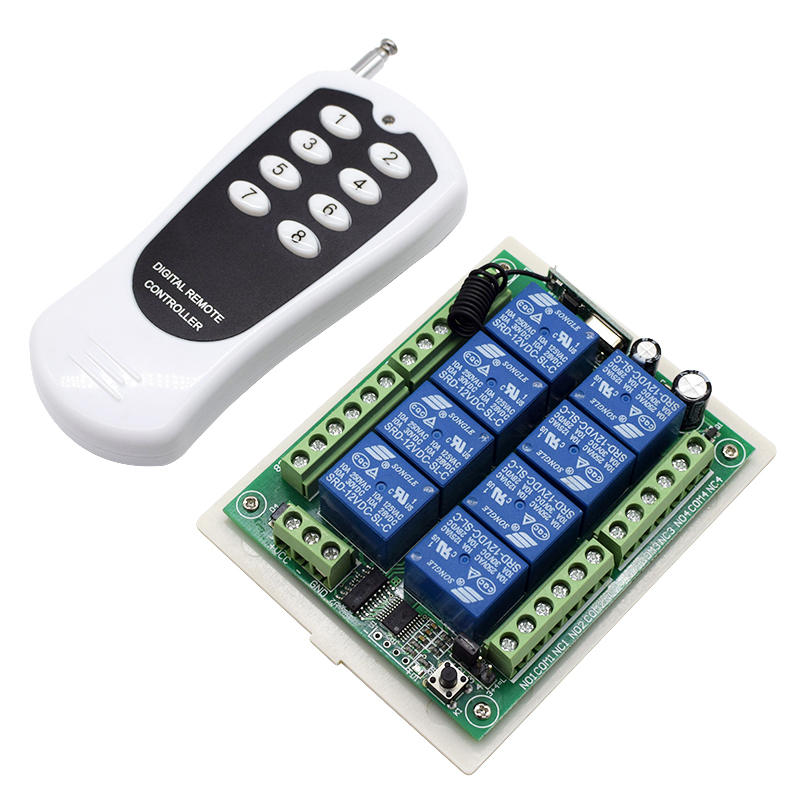 Shelly Relay Module - 24V และ12V DC 8ช่องรีเลย์ Rele โมดูลรีโมทคอนโทรล8CH
