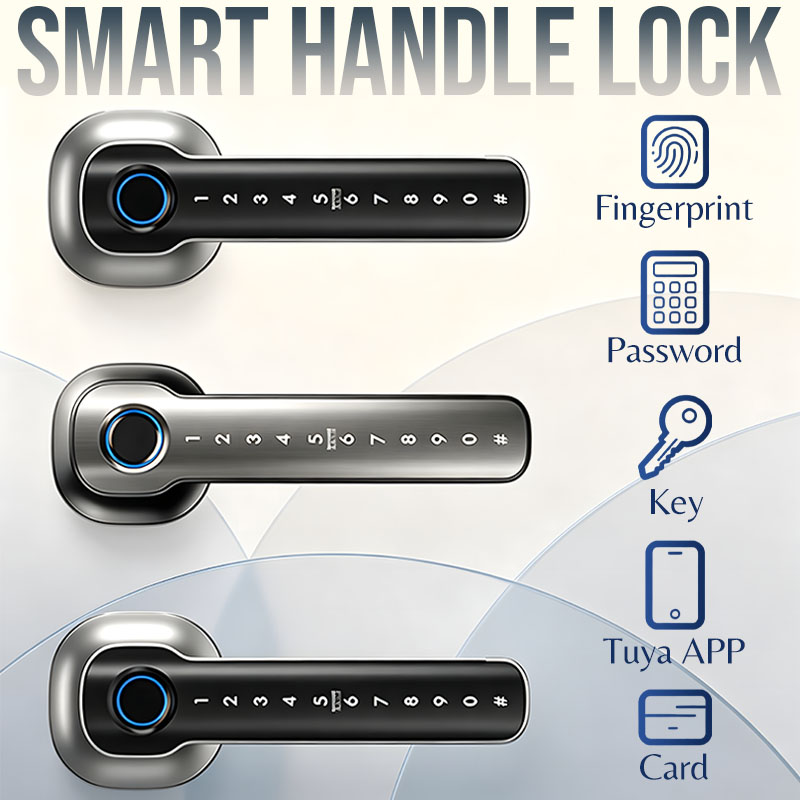 Home Automation Industry - อุปกรณ์รักษาความปลอดภัยภายในบ้าน ล็อคประตูอัจฉริยะแบบสแกนลายนิ้วมือ ล็อคดิจิตอลอิเล็กทรอนิกส์พร้อมรหัสผ่าน / กุญแจ /