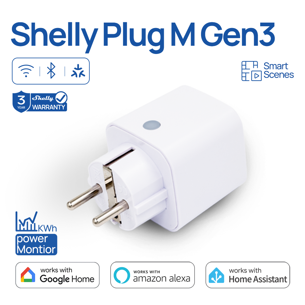 Shelly Relay Module - ปลั๊กอัจฉริยะ Shelly Plug M Gen3 WiFi