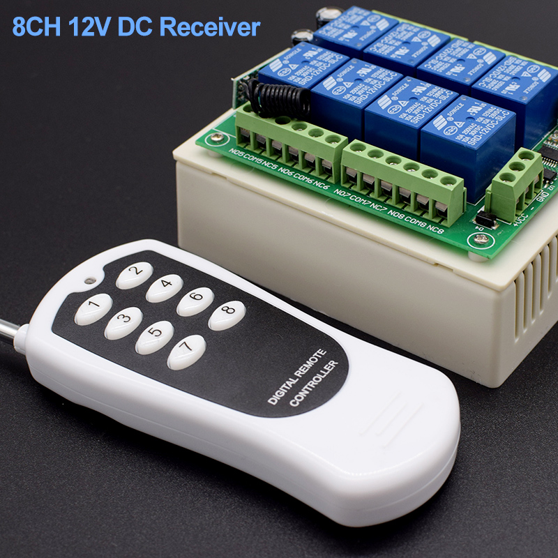 Shelly Relay Module - 8ช่องโมดูลรีเลย์24V 12V สวิทช์มอเตอร์8CH RF ตัวรับสัญญาณ433Mhz เครื่องส่งสัญญาณ