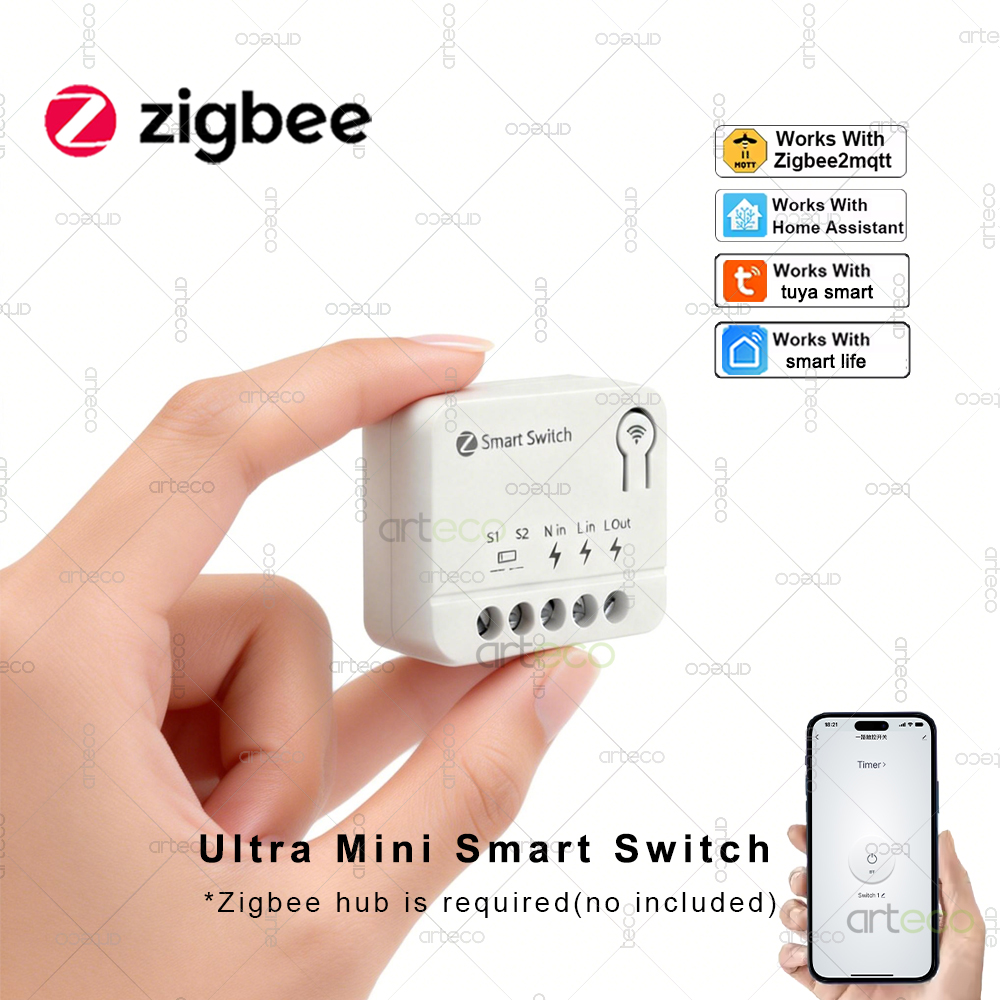 Home Automation Diy - ซิกบี มินิ เบรกเกอร์ DIY สมาร์ทสวิตช์โมดูลระบบอัตโนมัติในบ้านรีเลย์ไฟส่องสว่างแอปรีโมทคอนโทรล ตั้งเวลาได้