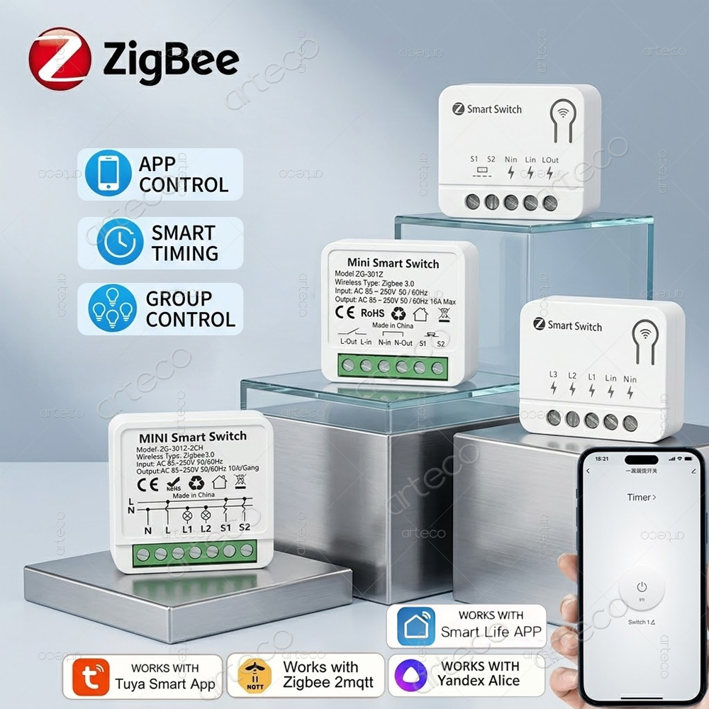 โมดูลสวิตช์อัจฉริยะ Tuya Zigbe - Home Automation Diy บทวิจารณ์และราคา