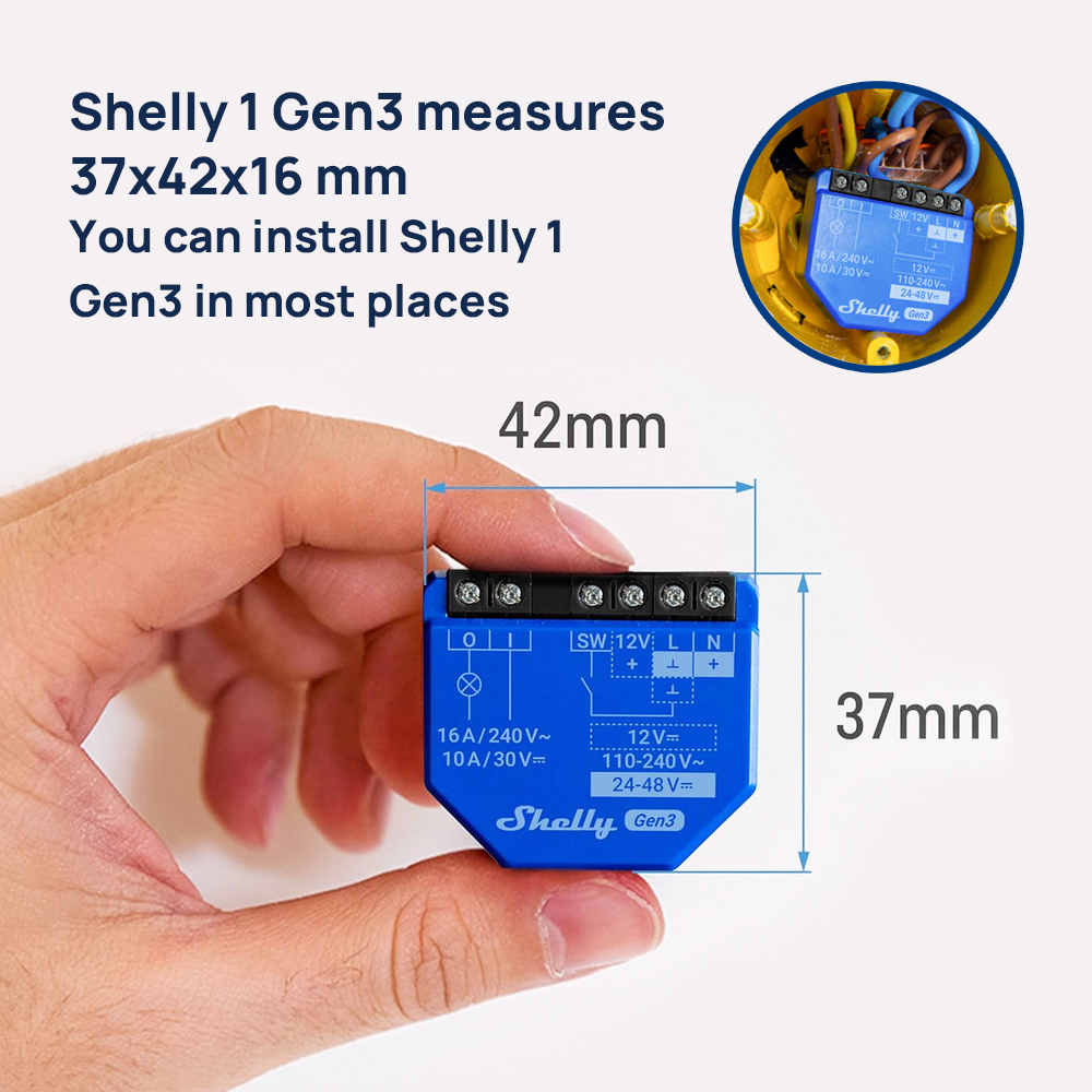 สวิตช์อัจฉริยะแบบไร้สาย Shelly - Shelly Relay Module บทวิจารณ์และราคา