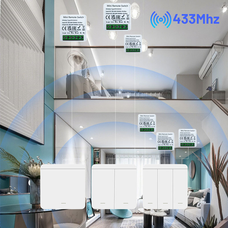 สวิตช์ไร้สายอัจฉริยะ RF 433MHz - Home Automation Panel Diy บทวิจารณ์และราคา