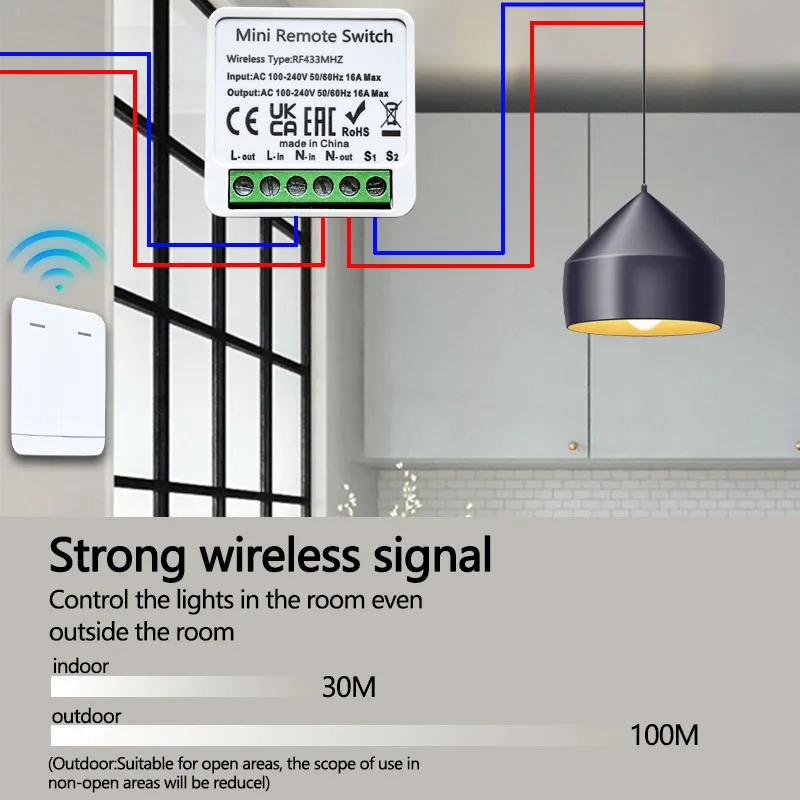 สวิตช์ไร้สายอัจฉริยะ RF 433MHz - Home Automation Panel Diy บทวิจารณ์และราคา
