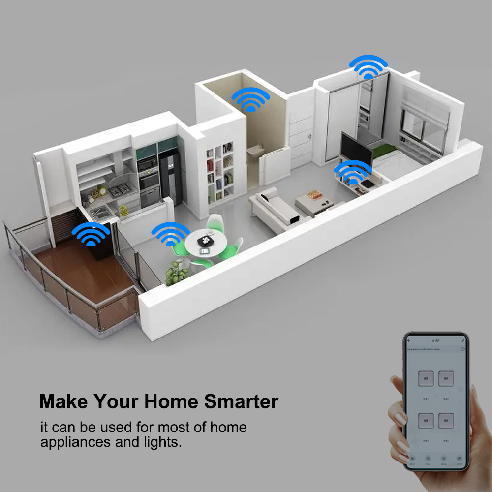 โมดูลรีเลย์อัจฉริยะ 4CH Wifi / - Home Automation Diy บทวิจารณ์และราคา