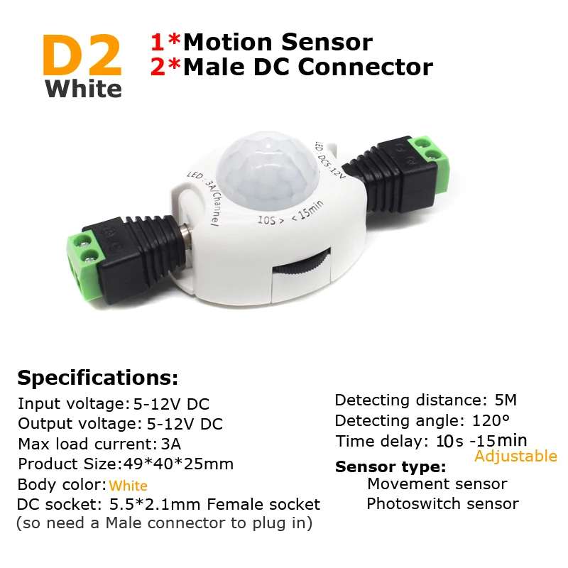 PIR Motion Sensor สวิทช์ 12V D - Motion Sensor Pir Wired บทวิจารณ์และราคา