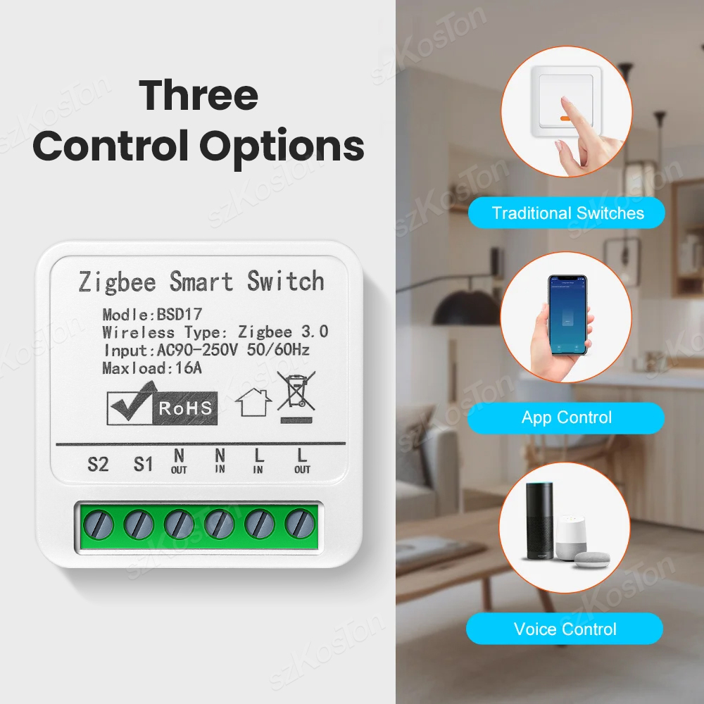 โมดูลสวิตช์อัจฉริยะ Tuya ZigBe - Home Automation Diy บทวิจารณ์และราคา